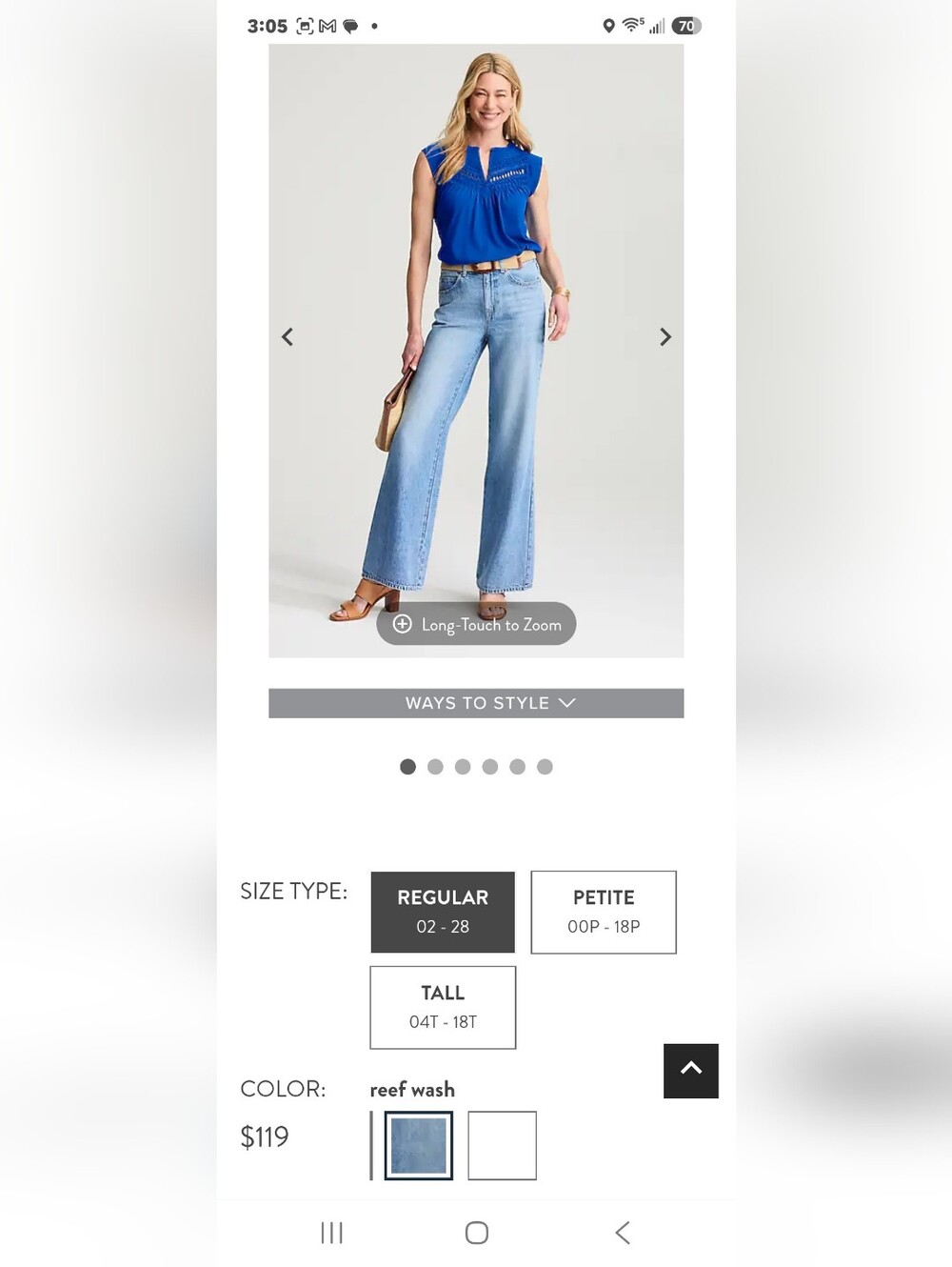 Women's Wide-Leg Jeans in Light Blue Reef Wash